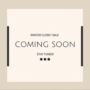 WINTER CLOSET CLEAN OUT!